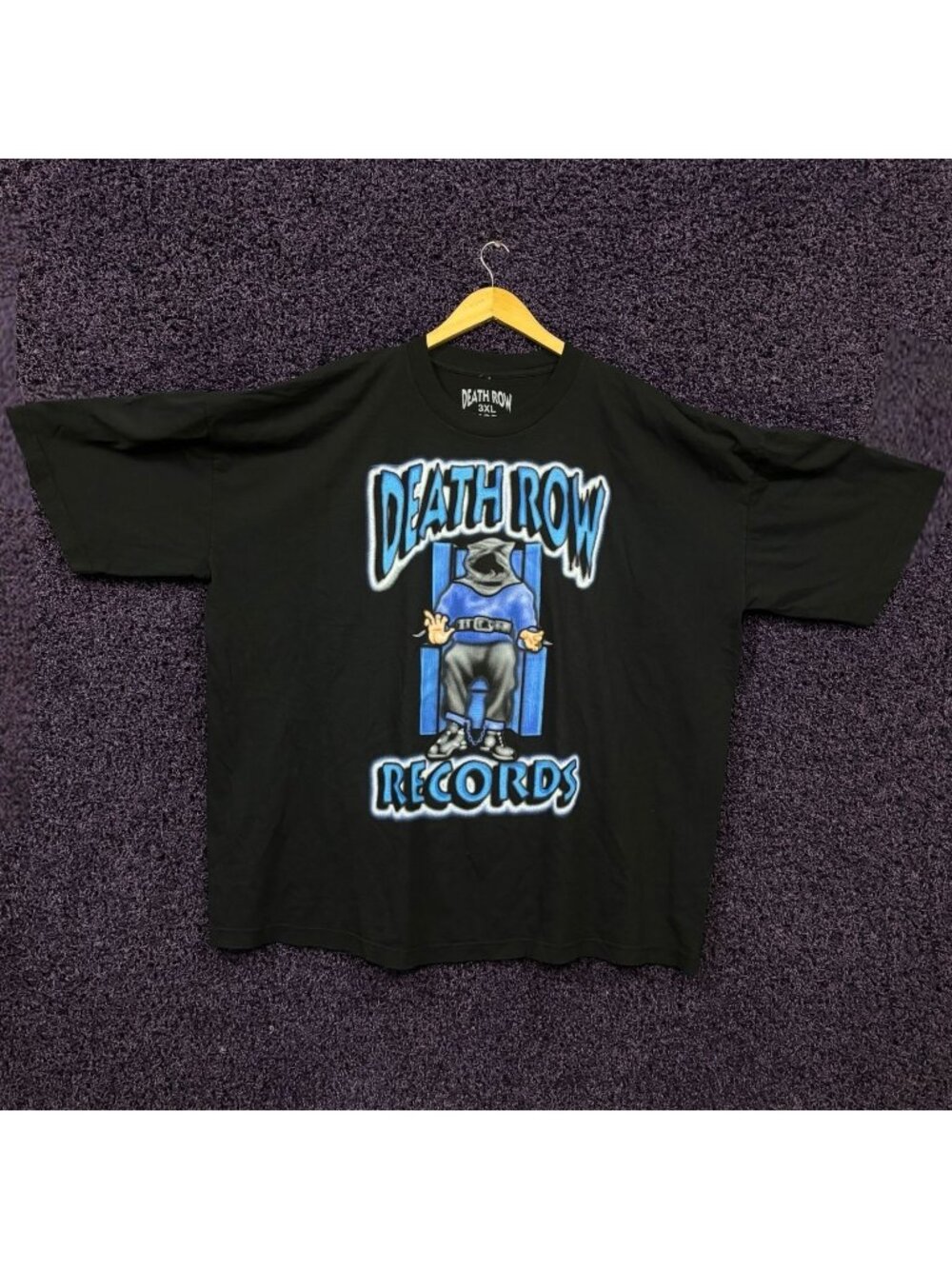 Death Row Records Inmate Logo Airbrush Style Rap T-Shirt 3XL